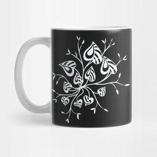 Beautiful Abstract Flower With Pointy Leaves Mug